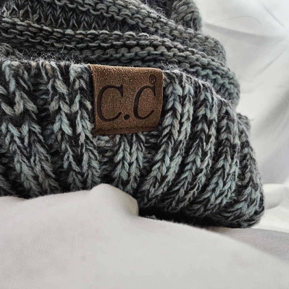 C.C cable knit beanie
